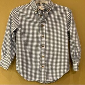 Kelly’s Kids Blue Gingham Checked Button Front Shirt
